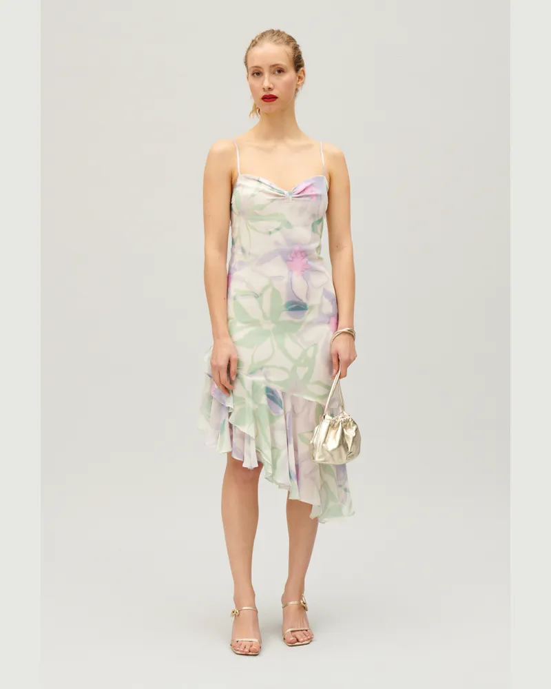 Claudie Pierlot Midikleid aus Seide mit Printmuster Heller