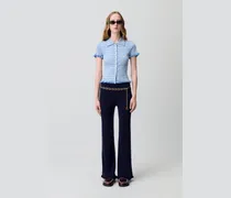 Gestreiftes Poloshirt mit Knöpfen