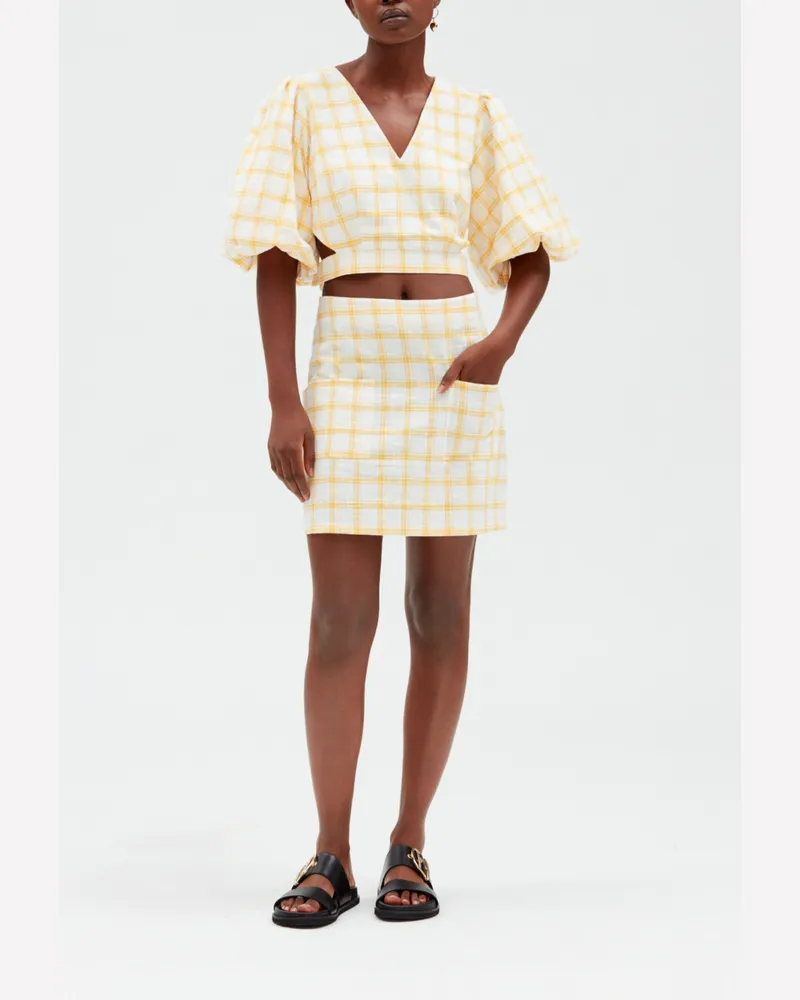 Claudie Pierlot Kurzer Karorock Zweifarbig