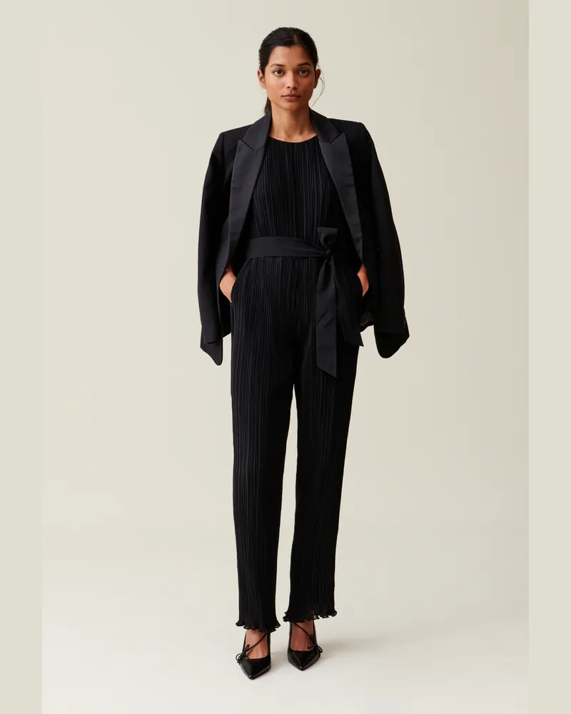 Claudie Pierlot Fließender, angepasster Overall Schwarz