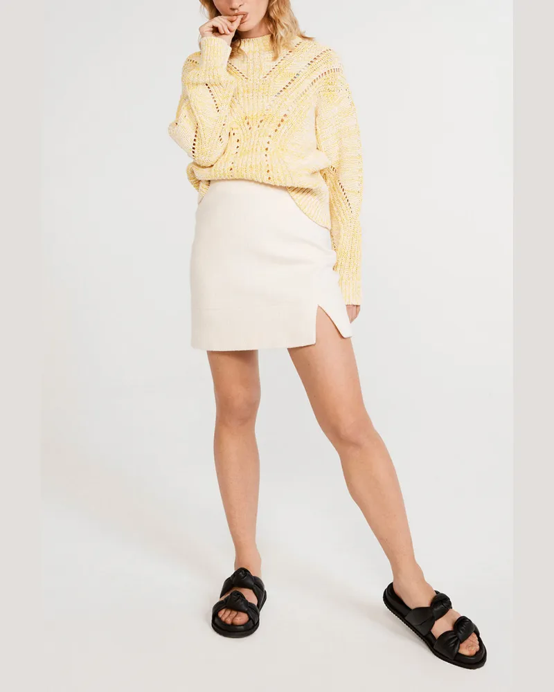 Claudie Pierlot Gerader Minirock Vanille