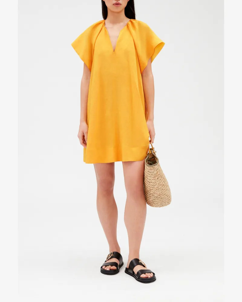 Claudie Pierlot Kurzes Kleid, gelb Mimosa