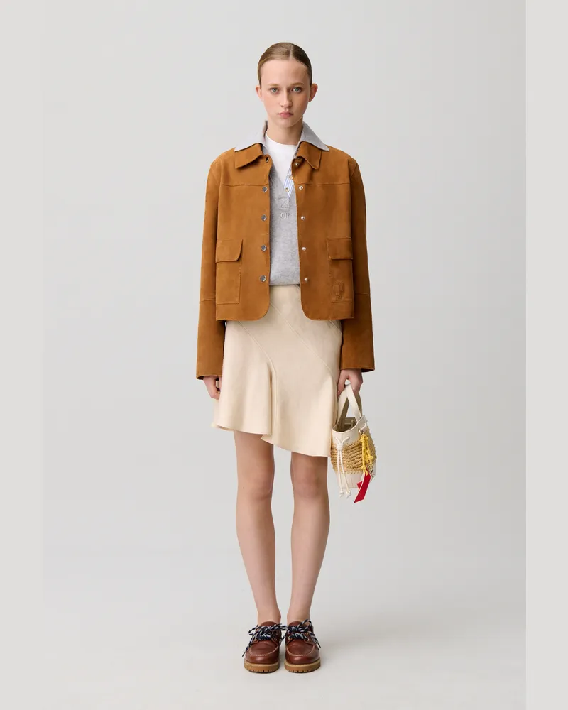 Claudie Pierlot Asymmetrischer kurzer Rock Vanille