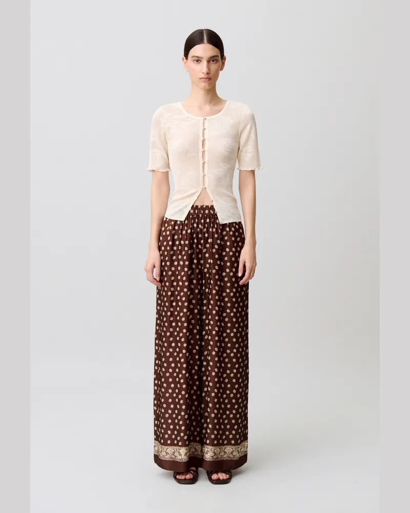 Claudie Pierlot Fließende Hose mit Print Dunkler