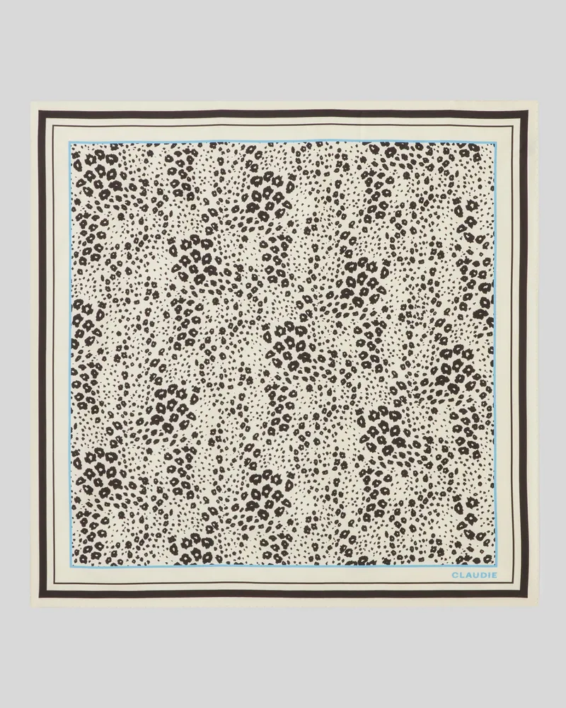Claudie Pierlot Seidenschal mit Leopardenmuster Zweifarbig