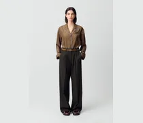 Bedruckte Seidenbluse