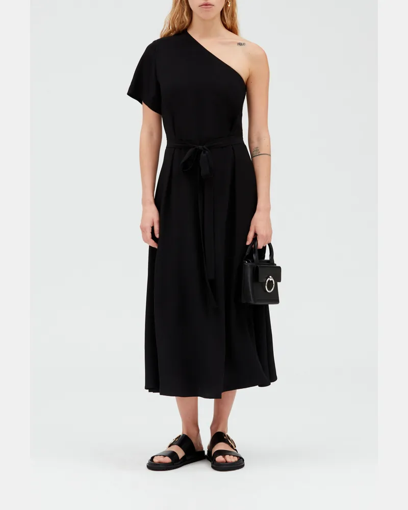Claudie Pierlot Asymmetrisches Midikleid Schwarz
