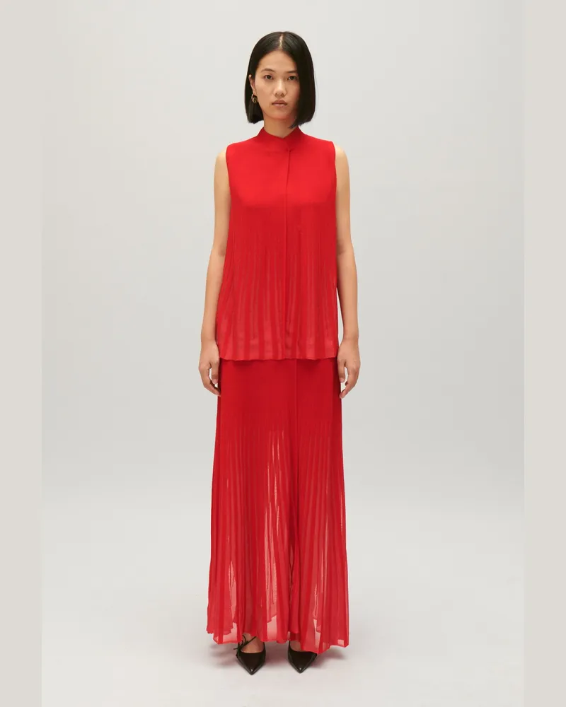 Claudie Pierlot Fließendes Top ohne Ärmel Rot