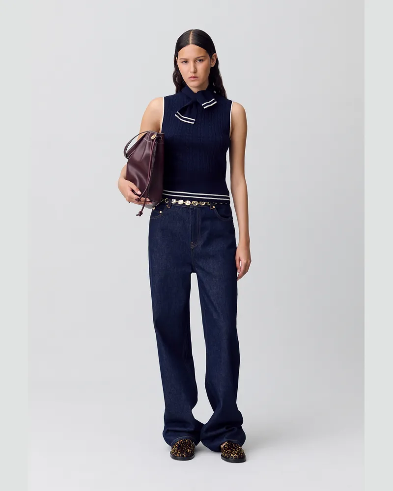 Claudie Pierlot Ärmelloser Pullover Marine