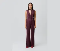 Fließender Satin-Jumpsuit