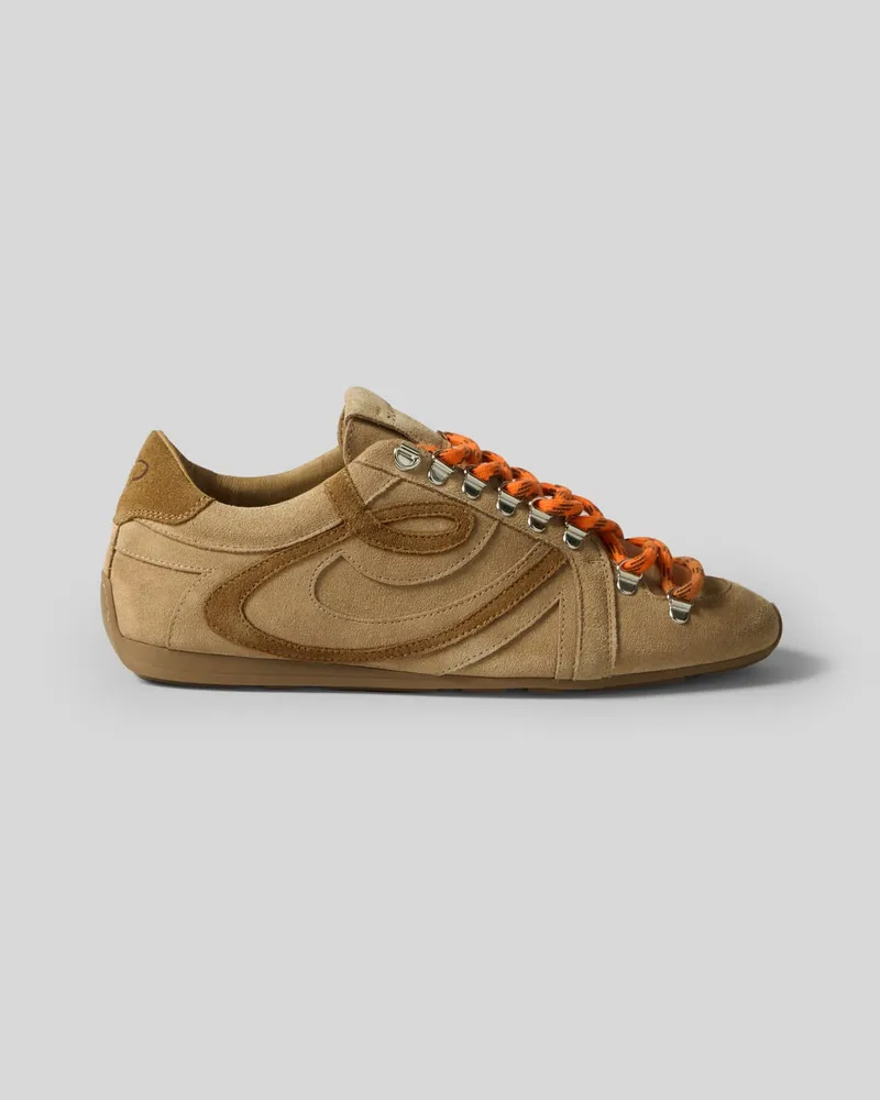 Claudie Pierlot Swing-Sneaker sandfarbenem Wildleder Sand