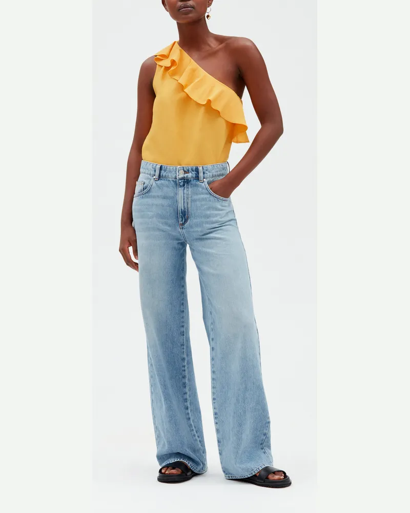 Claudie Pierlot Asymmetrisches Top, gelb Mimosa