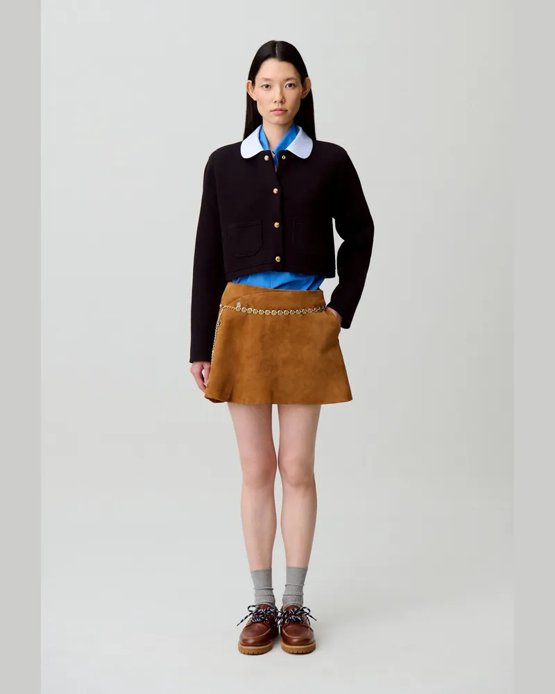 Claudie Pierlot Cardigan mit Kragen Marine