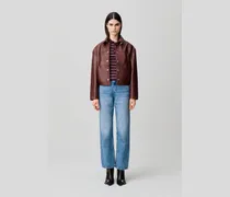 Gerade Jeans aus Washed-Denim