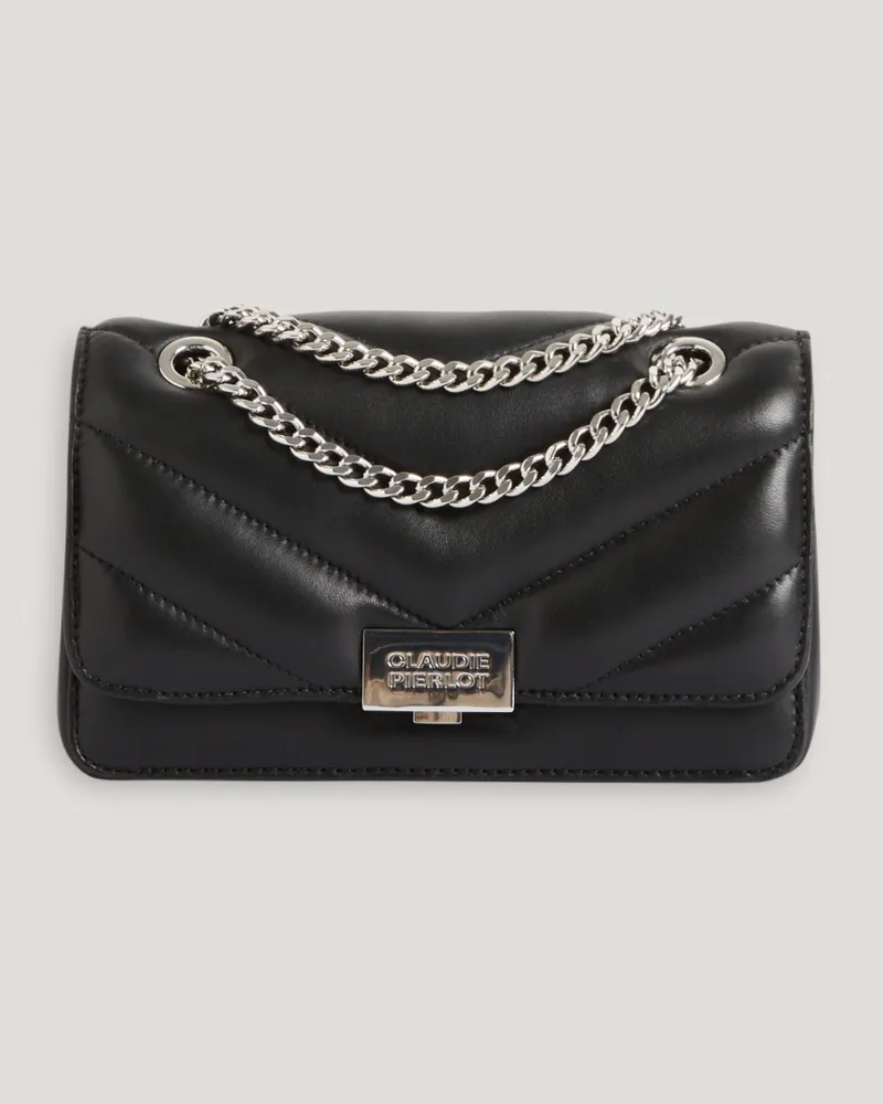 Claudie Pierlot Tasche Angelina aus schwarzem Leder Schwarz