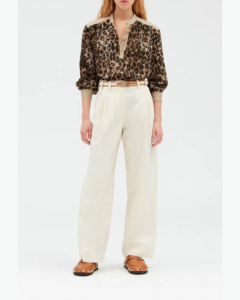 Claudie Pierlot Bluse mit Leoparden-Print Dunkler