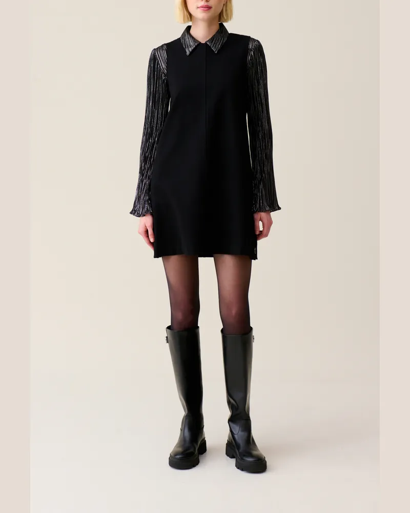 Claudie Pierlot Ärmelloses kurzes Kleid Schwarz