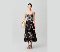 Trägerkleid mit Blumenstickerei