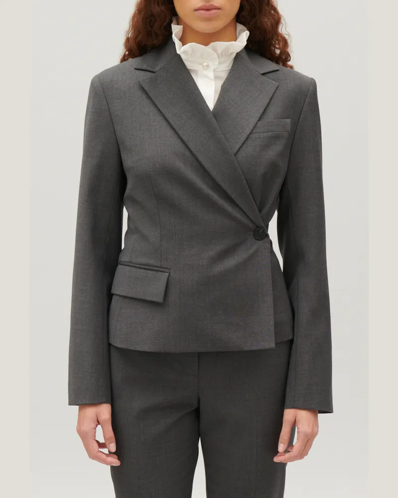 Claudie Pierlot Blazer Wickeloptik grau meliert Grau-meliert