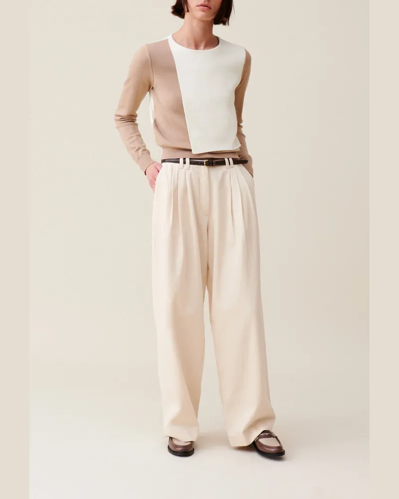 Claudie Pierlot Kurzer Pulli in gleicher Farbe Beige