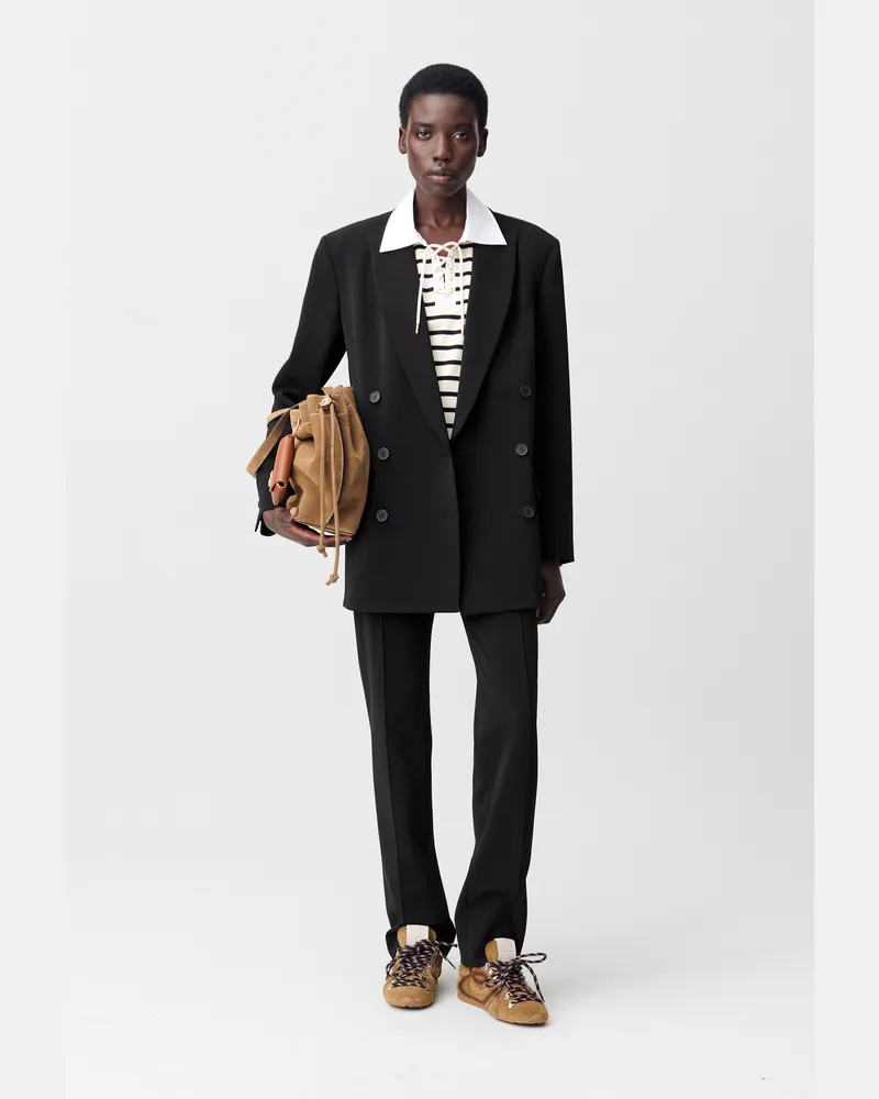 Claudie Pierlot Blazer-Jacke im Anzugstil Schwarz