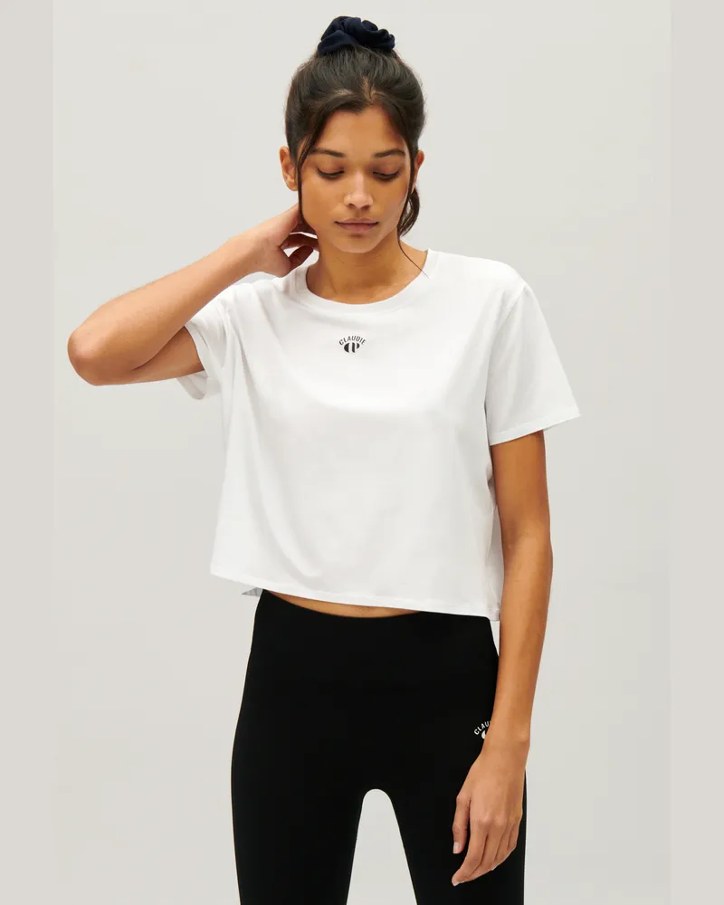 Claudie Pierlot Kurzes T-Shirt Claudie x Circle Weiß