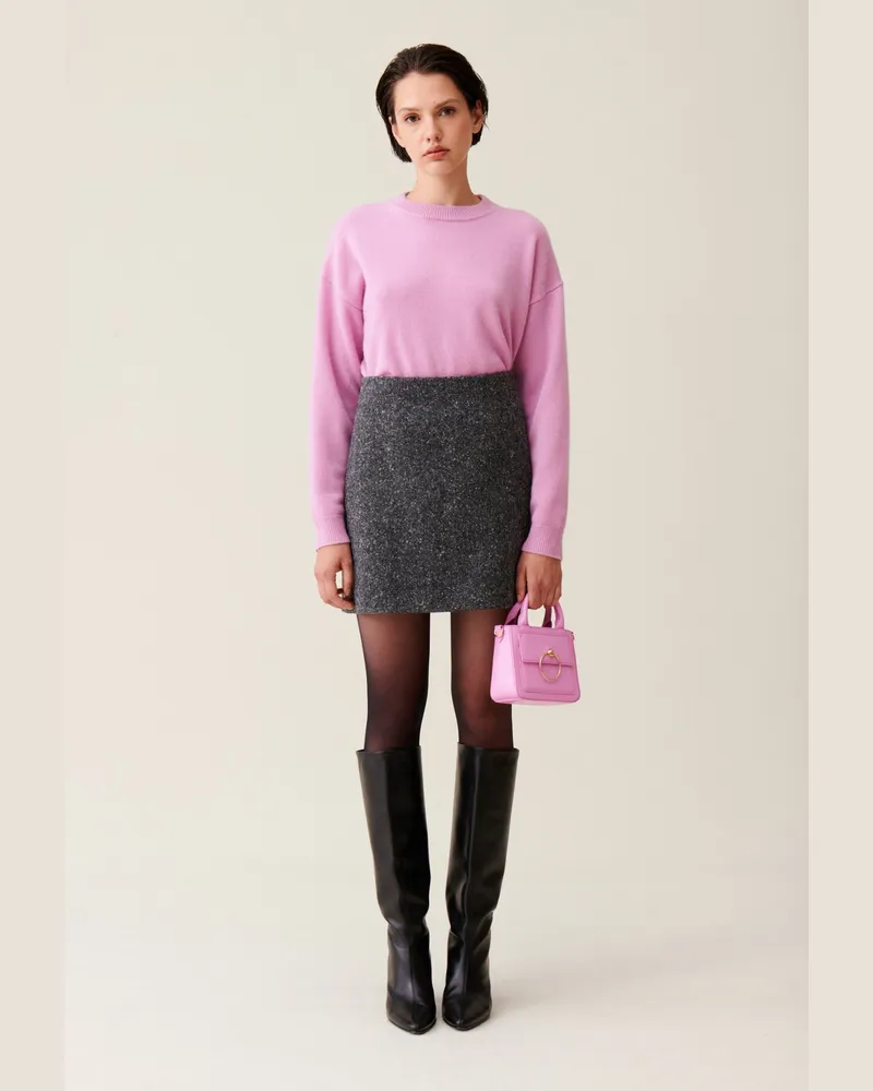 Claudie Pierlot Rock aus Wollmischung Grau-meliert