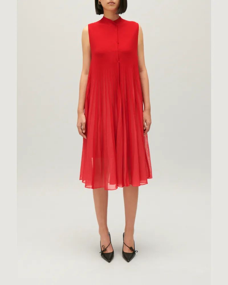 Claudie Pierlot Langes Strickkleid Rot