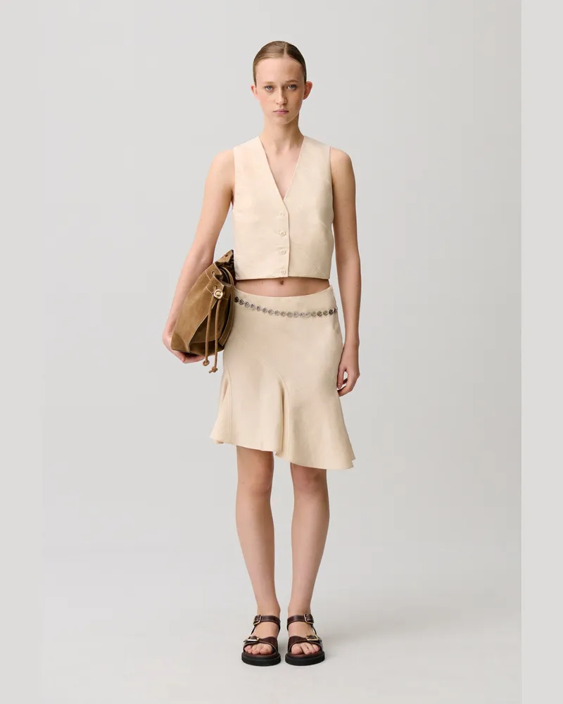 Claudie Pierlot Ärmellose Anzugweste Vanille