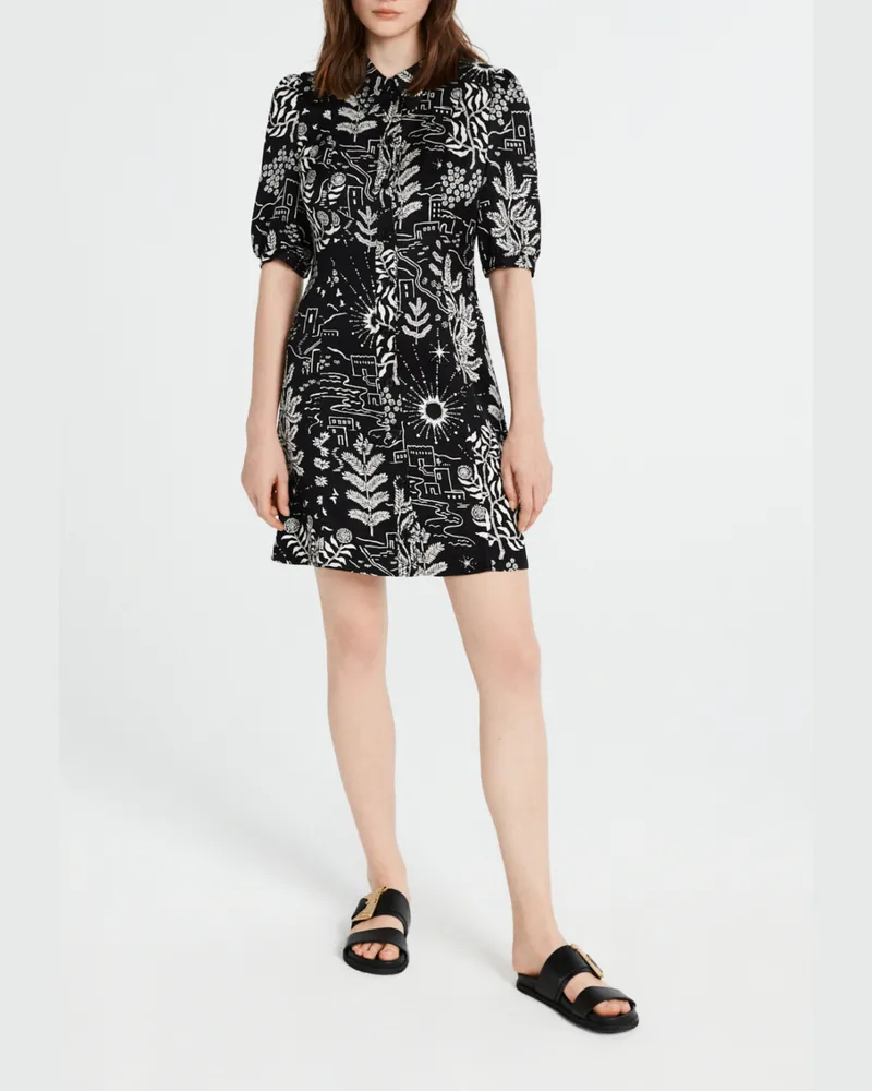 Claudie Pierlot Gemustertes Kleid Dunkler