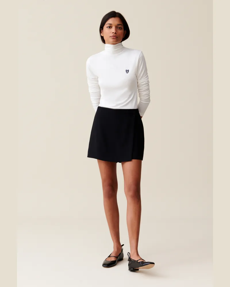 Claudie Pierlot Top Jean Toto mit Rollkragen Ecru