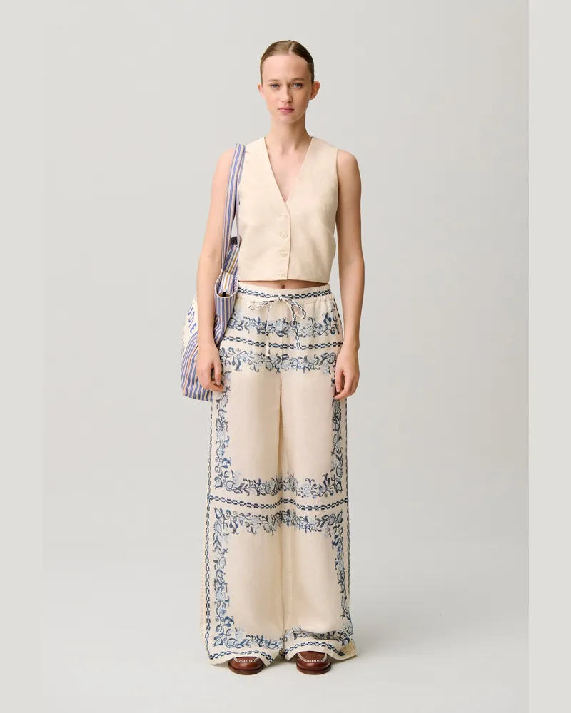 Claudie Pierlot Fließende Leinenhose Heller