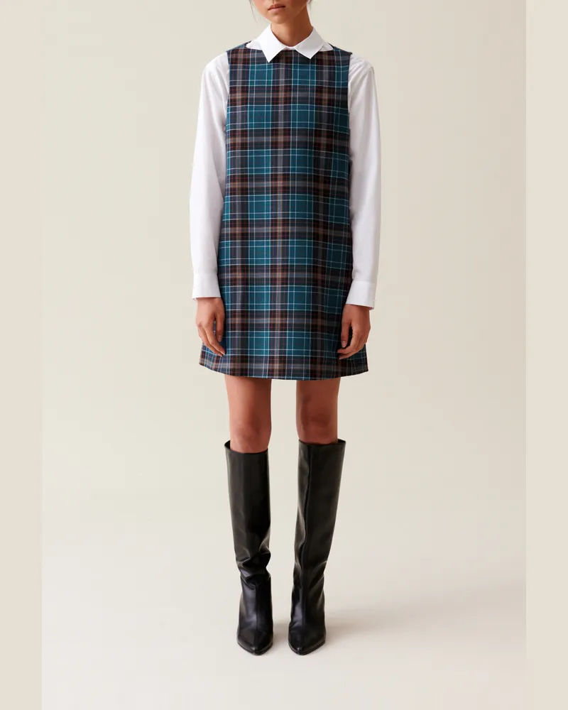 Claudie Pierlot Ärmelloses Kleid mit Karomuster Multico