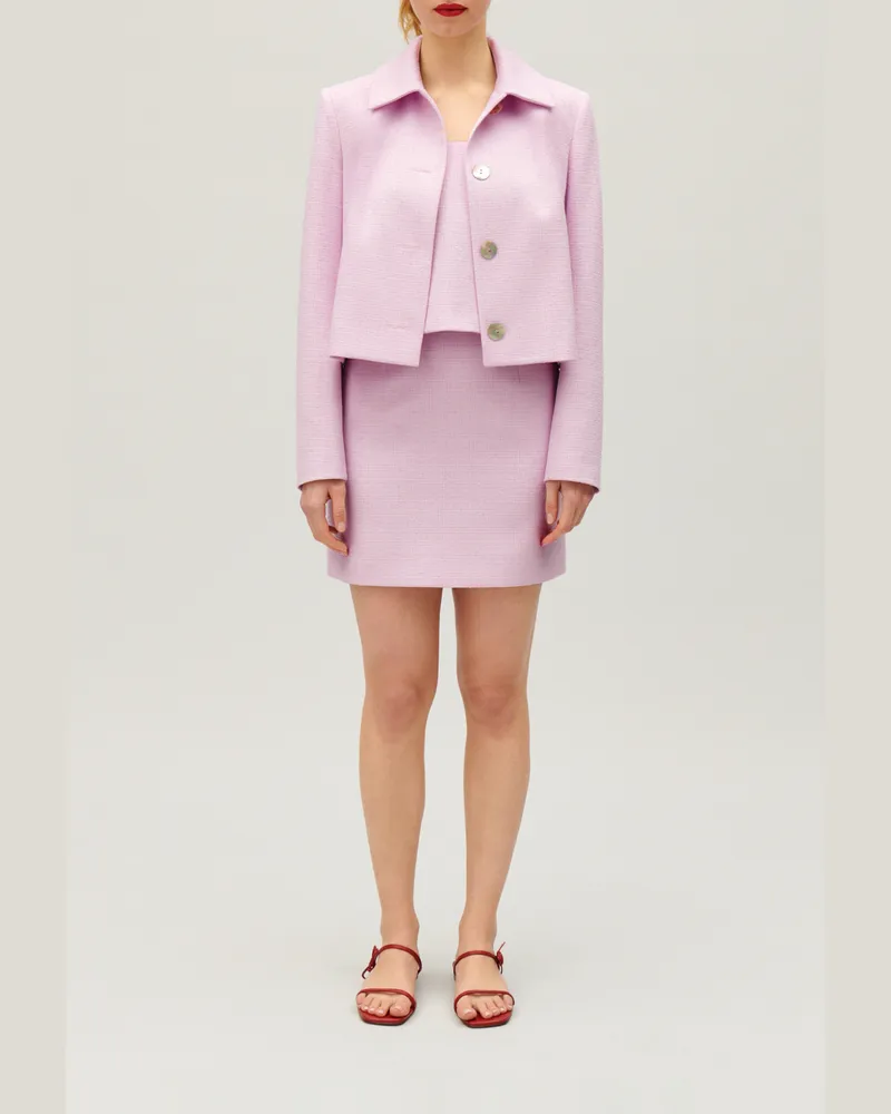 Claudie Pierlot Tweed-Jacke Lila