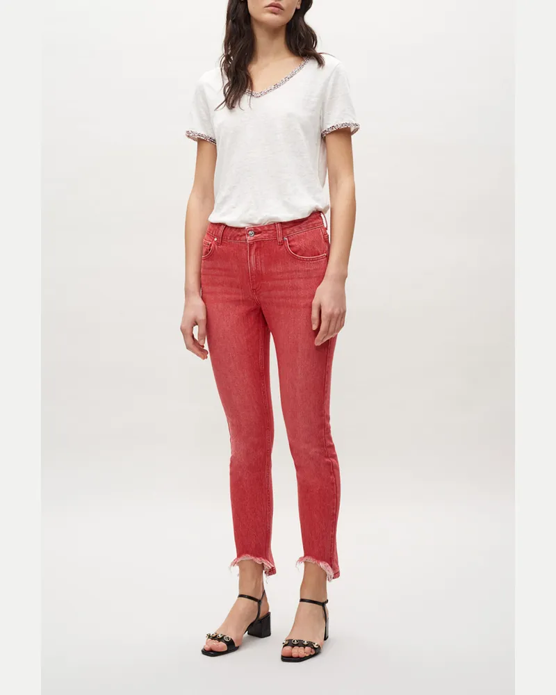 Claudie Pierlot Gefärbte Mom-Jeans Rot