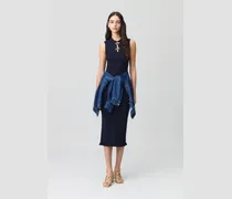 Langes Feinstrick-Kleid, Schleifen