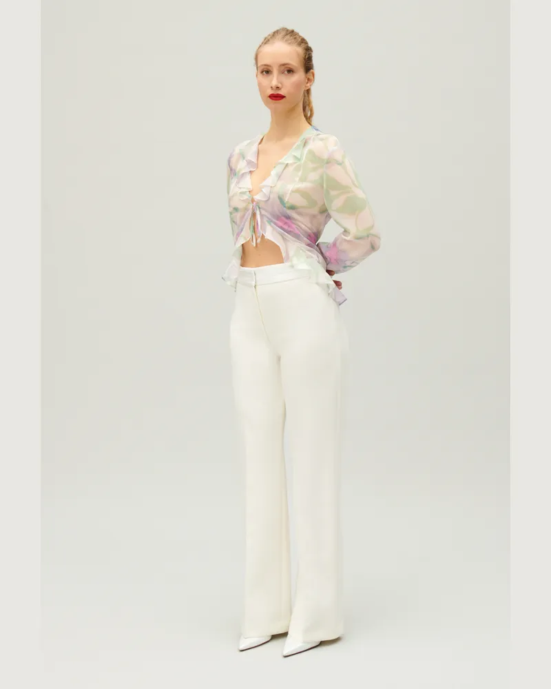 Claudie Pierlot Gerade geschnittene Anzughose Weiß Weiß