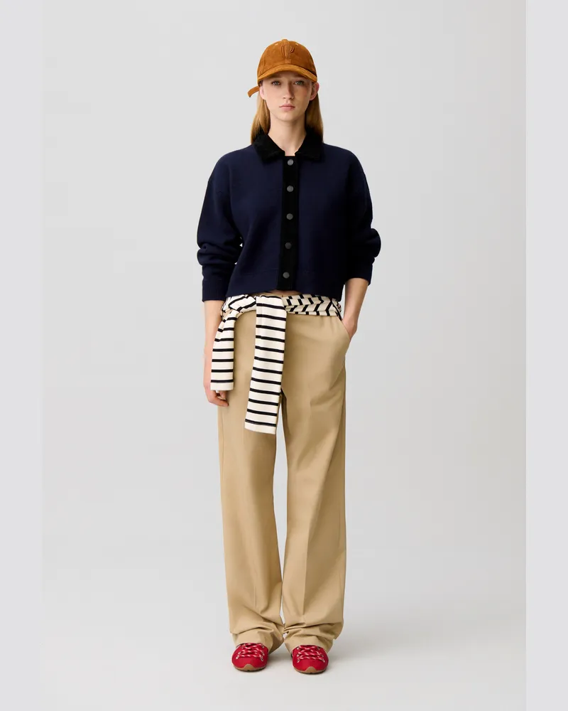 Claudie Pierlot Cord-Cardigan Zweifarbig