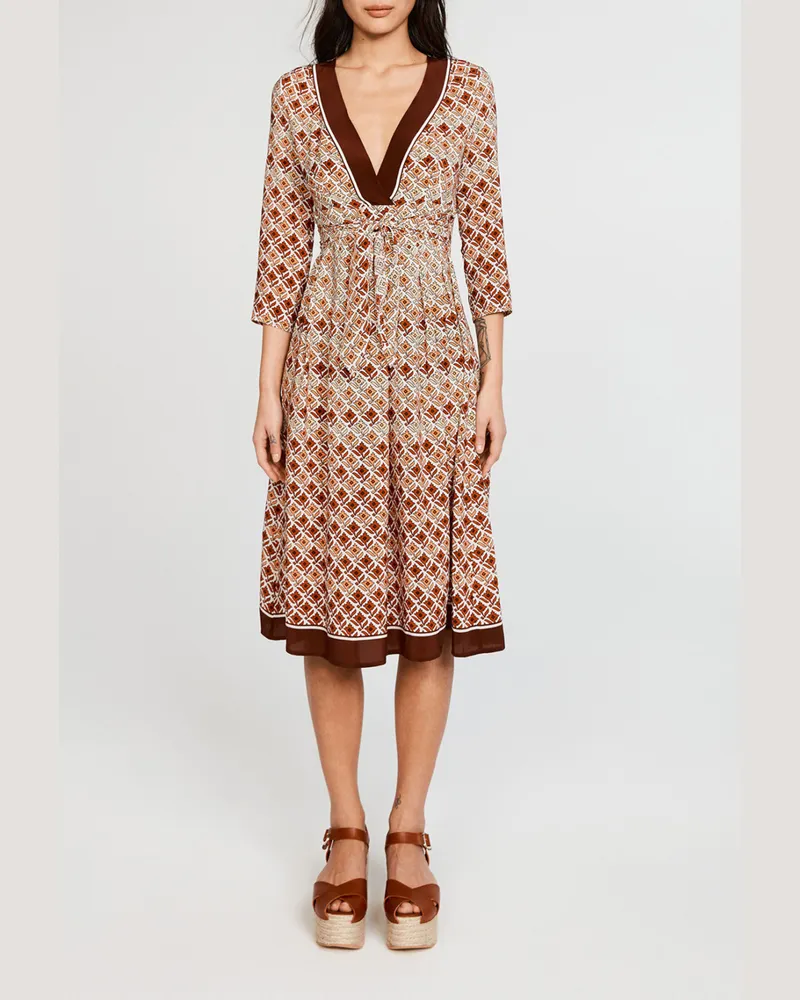 Claudie Pierlot Midi-Kleid zum Binden Dunkler
