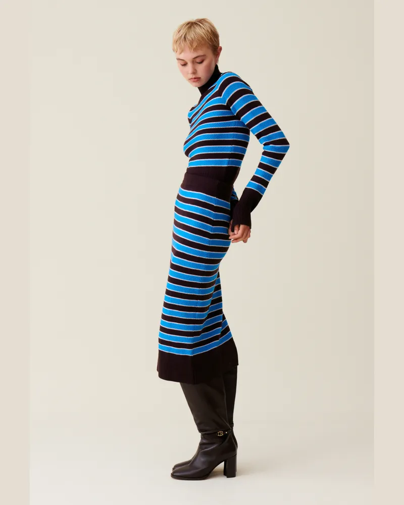 Claudie Pierlot Gestreifter Strickrock Multico