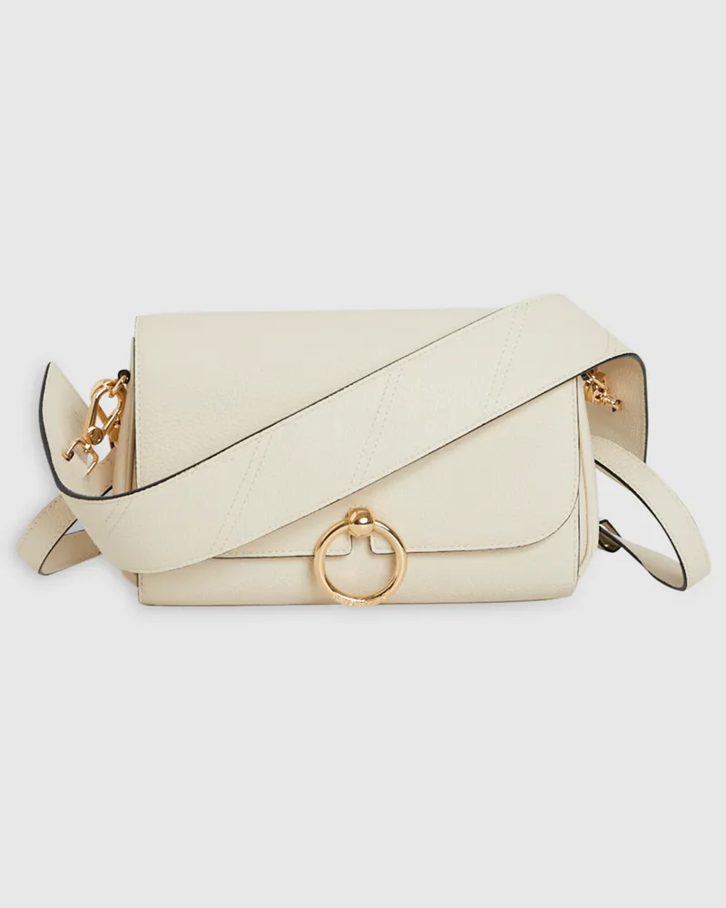 Claudie Pierlot Schultertasche Leder Ecru