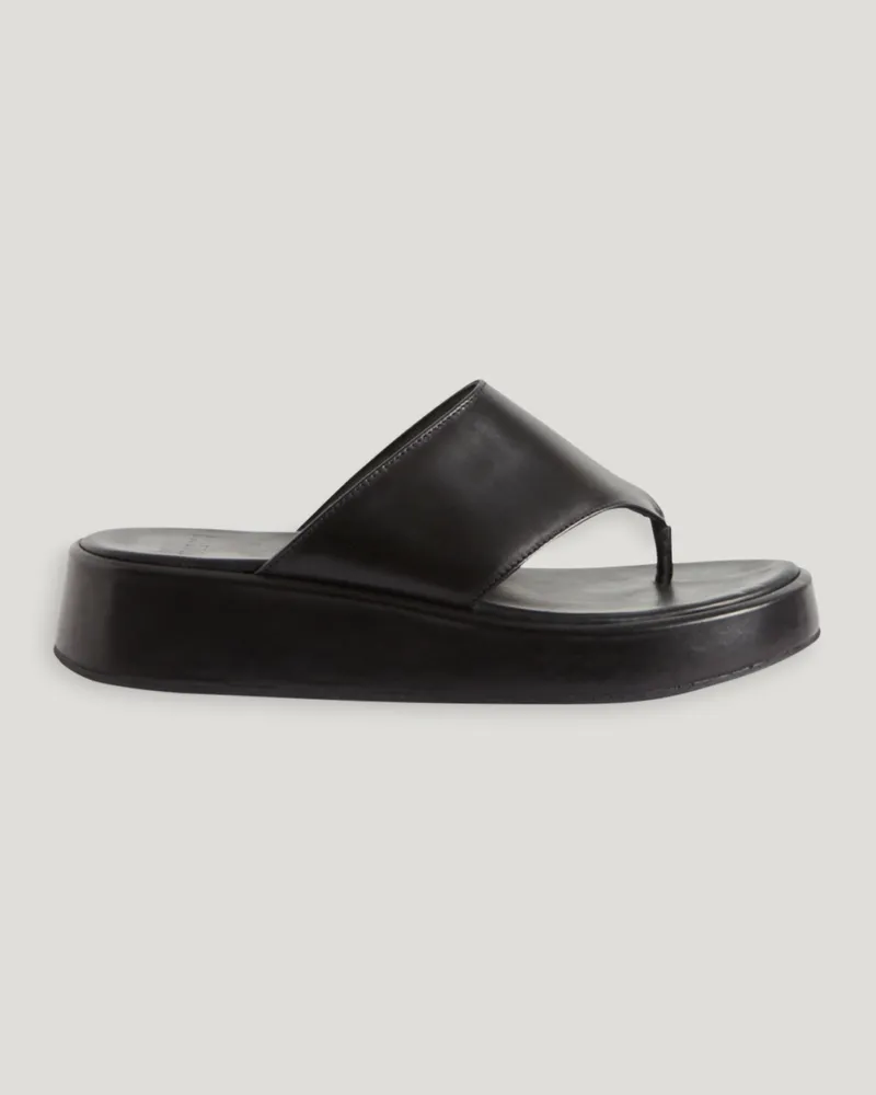 Claudie Pierlot Schwarze Ledersandalen Schwarz