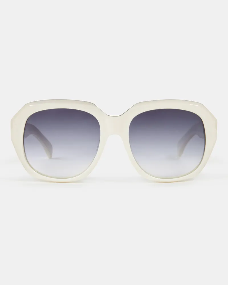 Claudie Pierlot Viereckige Sonnenbrille Weiß