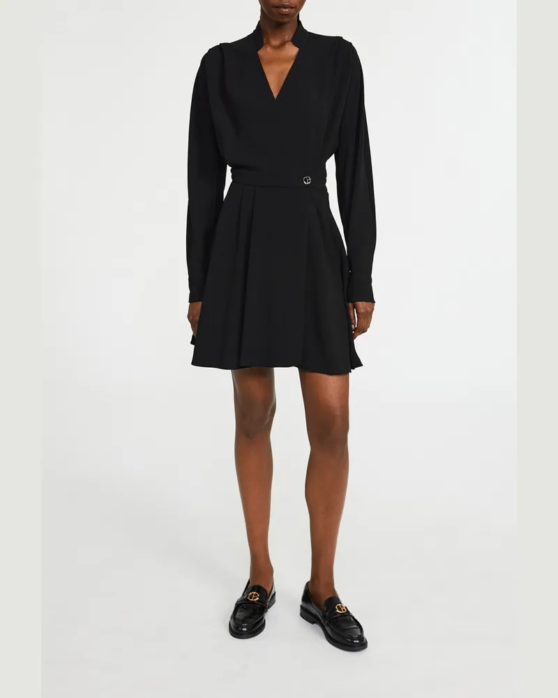 Claudie Pierlot Tailliertes Wickelkleid Schwarz