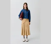 Plissierter Midirock