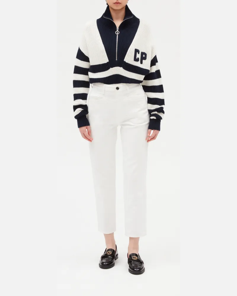 Claudie Pierlot Weiße Jeans aus Bio-Baumwolle Ecru