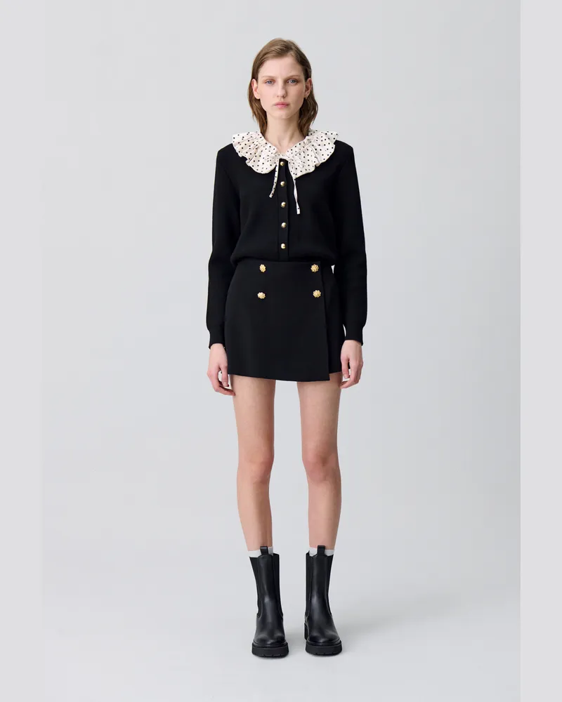 Claudie Pierlot Kurzer Hosenrock Schwarz