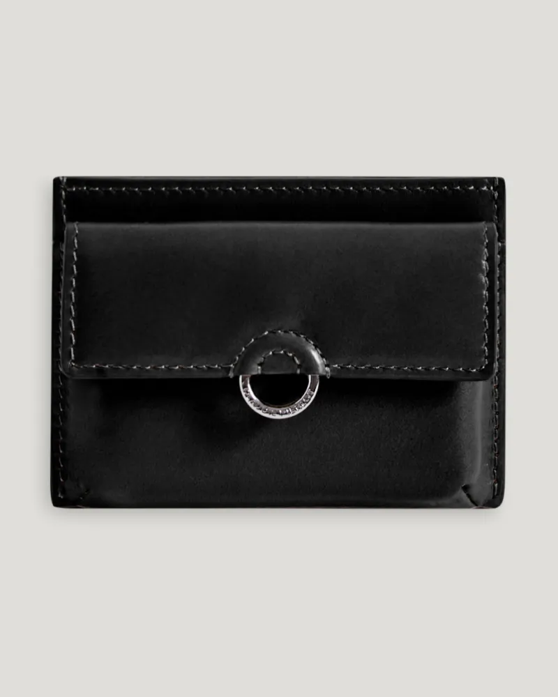 Claudie Pierlot Leder-Portemonnaie Schwarz