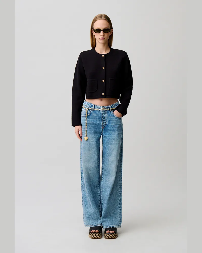 Claudie Pierlot Straight-Leg-Jeans aus Denim Denim-blue