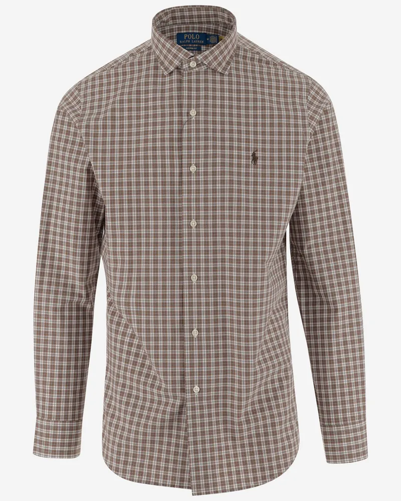 Ralph Lauren Stretch-Baumwollhemd mit Karomuster Red